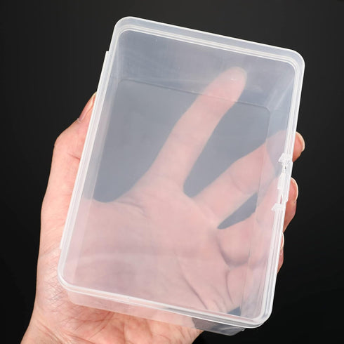 Playing Deck Card Storage Box Plastic Card Boxes Compatible with 100 Mtg Holder Storage Case 4.3 x 2.95 x 2.2 Inches Organizer Snap Closed for Tra...