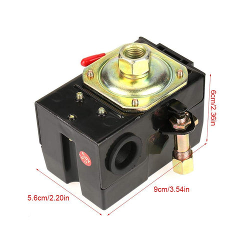 Air Compressor Pressure Switch Control 95-125 PSI 20A 220V, Universal Heavy Duty Air Pressure Control Switch Valve...