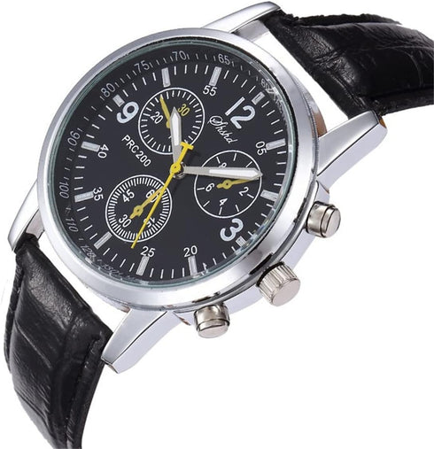 CdyBox Wholesale 4Pack Men Leather Watch Fashion Quartz Wrist Watch Casual Dress Watches...