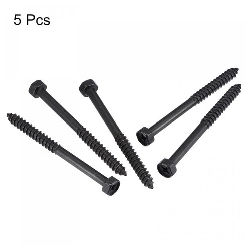 uxcell Hex Lag Screws 5/16" x 3-1/2" Carbon Steel Phillips Head Half Thread Self-Tapping Bolts for Deck Building or Joining Lumber 5pcs...