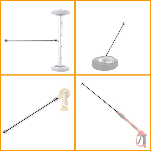 PWACCS Pressure Washer Extension Wand, Universal Lance Extension for Power Washer, Stainless Steel Replacement of Pressure Washing Extended Rod, M...