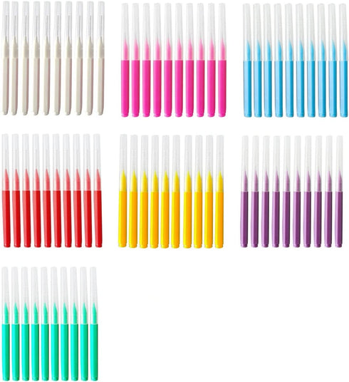 Braces Brush,Interdental Brush Toothpick, Dental Tooth Flossing Head, Oral Dental Hygiene Flosser,Toothpick Cleaners, Tooth Cleaning Tools(7Colors...