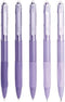 5 Pcs Gel Ink Pens Retractable Pens Purple Pen 0.5mm Black Ink Pen Writing Pens Office School Supplies for Girls Boys Women Men (Purple)...