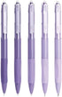 5 Pcs Gel Ink Pens Retractable Pens Purple Pen 0.5mm Black Ink Pen Writing Pens Office School Supplies for Girls Boys Women Men (Purple)...