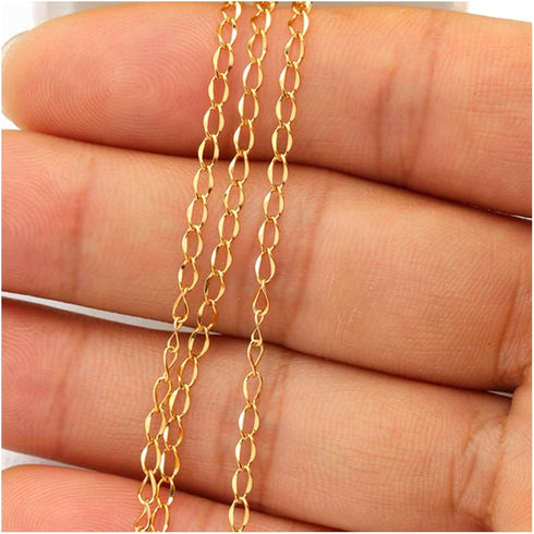 33FT Gold Silver Twisted Cable Chains Stainless Steel Necklace Jewelry Chains Extender Chains Link Bulk for Jewelry Makings...