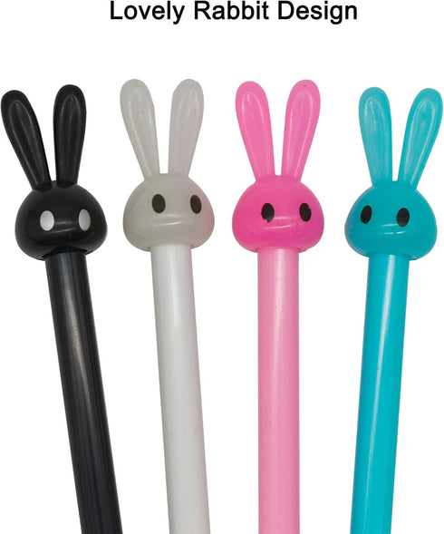 Maydahui 36PCS Cute Rabbit Rollerball Pen Cute Cartoon Animal Pens Black Gel Ink Pens for Office School Home...