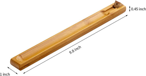 3 Pieces Bamboo Wood Incense Holder for Sticks with Adjustable Angle, Incense Burner with Ash Catcher, 9.8 Inches...