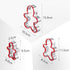 3pcs Gingerbread Man Cookie Cutters Set Gingerbread Boy Shape Mould with Red Environmental PVC...