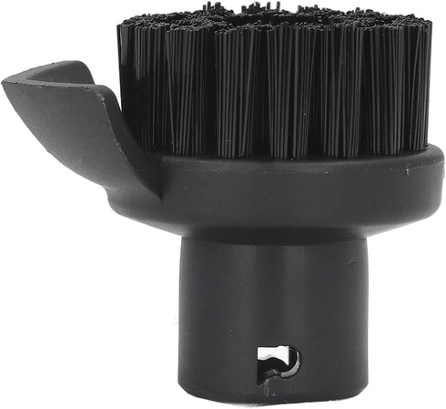 Steam Cleaning Brush, Steam Cleaner Round Nylon Brush Black Hard Bristles Easy to Replace Steam Cleaner Replacement Accessories...