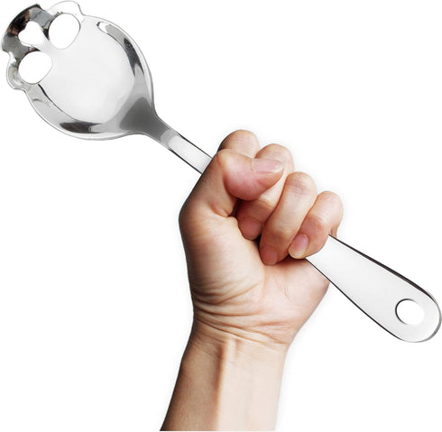 Suck UK | Skull Serving Spoon | Stainless Steel Serving Utensils | Kitchen Spoons For Gothic Home Decor | Goth Kitchen Serving Spoon | Slotted Spo...