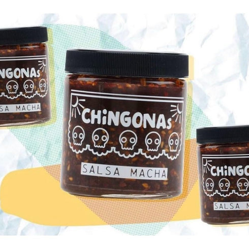 CHiNGONAs Salsa Macha - Gourmet Mexican Oil-based Chili Crunch Sauce, Vegan and Gluten-Free, Crunchy Chili Oil, 6 oz...