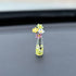 Set of 2 Cute Mini Bunny and Daisy Flower Vase Car Rearview Mirror Ornaments Funny Dashboard Decorations Kawaii Car Interior Accessories for Women...