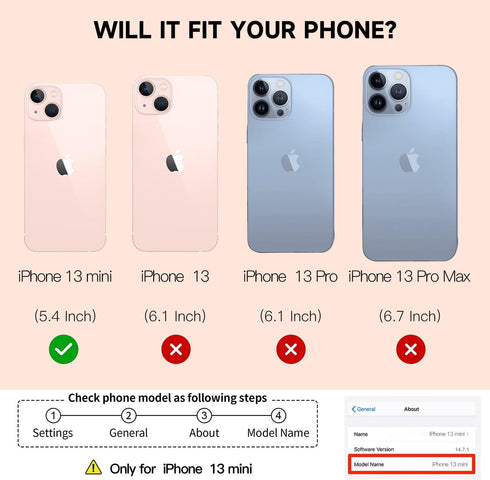 Christmas Case for iPhone 13 Mini,Girly Cute Gingerbread Men Phone Case,Soft TPU Back Scratch Resistant Anti-Drop Bumper Clear Phone Cover Slim Fi...