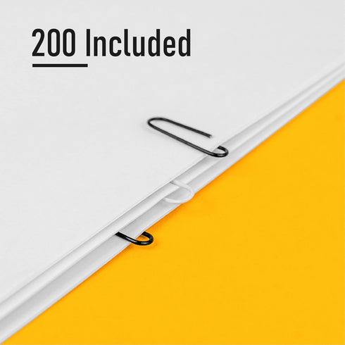 Paper Clips- Paper Clips for Office,School, and Personal Use-Small Paper Clips-Durable and Corrosion-Resistant File Folder Clips-(200 pcs, Black a...