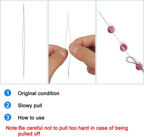 24 PCS Beading Needles for Jewelry Making, AFUNTA 6 Sizes Big Eye Beading Needles Stainless Bead Spinner Needles for Bracelet Necklace Making...