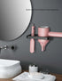 Wall Mount for Blow Dryer Hair Dryer Holder Compatible with Flat Iron Holder Wall Mount for Hair Tool Storage Organizer Straightener Holder Rack (...