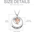 AOBOCO Two-Tone Sterling Silver and Rose Gold or Gold-Faith Hope Love Cross Charm Pendant Necklace with Austrian Crystal...