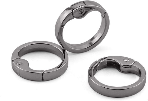 6pcs 28mm Round Spring Snap Hooks Clip DIY Accessories for Handbag Purse Shoulder Strap Key Chains Buckle Alloy Circle Round Carabiner Metal Sprin...