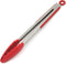Chef Craft Premium Silicone Tongs, 12 inch, Red...