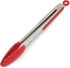 Chef Craft Premium Silicone Tongs, 12 inch, Red...