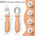 8 Pieces Toddler Utensils Set - Kids Silverware Set with Silicone Handle Children Safe 18/8 Stainless Steel Forks and Spoons Anti-Choke Design Foo...