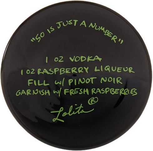 Designs by Lolita “50 is Just a Number” Hand-painted Artisan Wine Glass, 15 oz....
