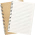 2-Pack Wide Ruled Notebook, Soft Yellow Cover Spiral Notebook, Memo Notepad Sketchbook, Students Office Business Diary Spiral Book Journal,100 Pag...