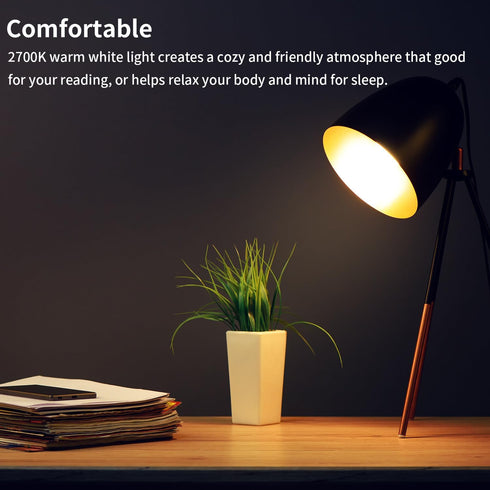 Light Bulbs 60 Watt Equivalent Solt White 2700K, E26 A19 LED Light Bulb 9W 800 Lumen, Focos LED para Casa, 120V 60HZ Lightbulbs for Indoor Outdoor...