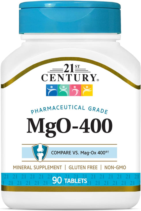 21st Century mgO 400 mg Tablets, 90 Count, Assorted...