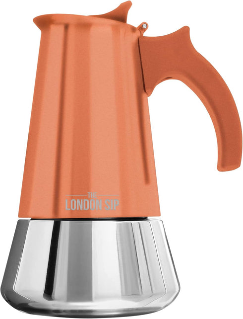 London Sip Stainless Steel Stovetop Espresso Maker Moka Pot Italian Coffee Percolator, Copper, Small (5.07 oz)...