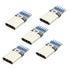 cablecc 5set DIY 24pin USB 3.1 Type C USB-C Male Plug Connector SMT Type with 3.5mm SR and Housing Cover White...