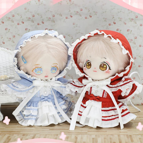 niannyyhouse Dresses Ponchos Gown Outfit 20cm 8in Plush Doll Clothes Dress Up (Blue)...