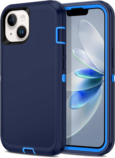 Hucasok Compatible with iPhone 14 Case Shockproof Rugged Full Body Protection Heavy Duty Dust/Drop Proof 3-Layer Cover Case for Apple iPhone 14 Ca...