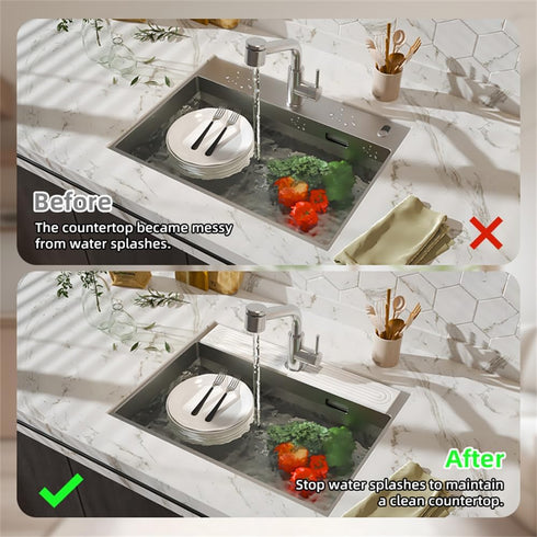 Faucet Mat For Kitchen Sink,Water Absorbing Stone Tray for Sink, Super Absorbent, Kitchen Countertop Bathroom Sink Splashback Drying Mat(white:23....