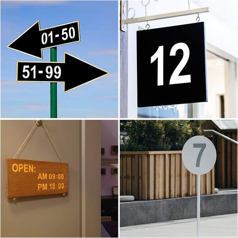 4 Inch Large Number Stencils for Painting - 11 Pack Number Stencil Templates for Curb Address, Cakes, Cookies, Mailboxes and Crafts, Reusable Hous...