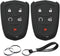2pcs Compatible with Cadillac ATS CT6 CTS Escalade ESV SRX XT5 XTS XT4 XT6 CT4 Smart 5 Buttons Black Key Fob Cover Case Key Chain Protector Keyles...