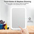 deweisn Rechargeable Travel Makeup Mirror with 60 LED Lights, Lighted Makeup Beauty Mirror,3 Color Lighting,360°Rotation Dimmable Touch Screen,Lig...