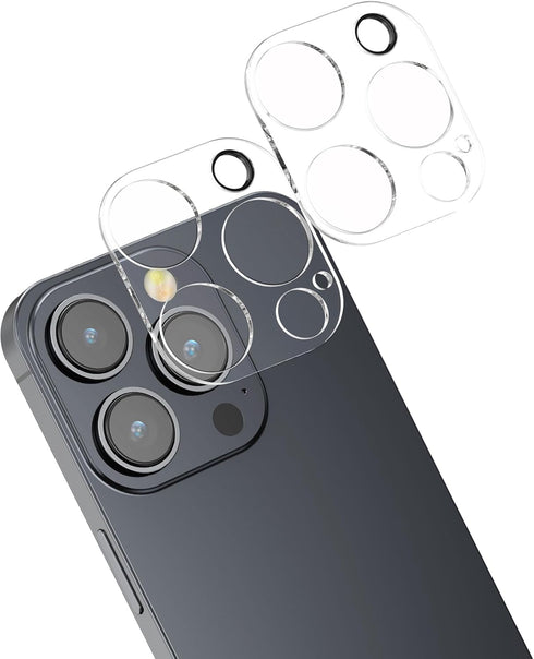 kwmobile Camera Lens Protector Compatible with iPhone 15 Pro Max (2 Pack) - Clear Tempered Glass Phone Lenses Protectors......