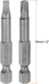 2pcs SQ3 SQ4 Square Screwdriver Bit 1/4" Hex Shank 2" Length Magnetic Security Screw Driver Power Tool...