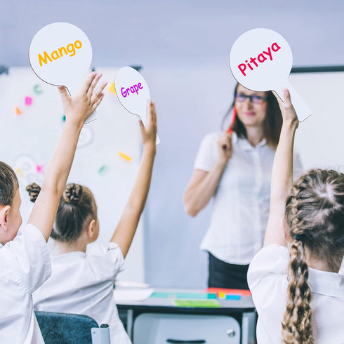 Zhehao Dry Erase Answer Paddles Bulk DIY Christmas Paddles for Games Double Sided Mini Handheld Dry Erase Answer Board Auction for Christmas Games...