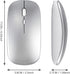 Wireless Bluetooth Mouse for Apple iPad iPhone MacBook Android Samsung Tablet Phone Dual-Mode Rechargeable 2.4G Portable Computer Mice for Windows...