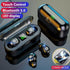 Acuvar Fully Wireless Bluetooth 5.0 Rechargeable IPX7 Waterproof Earbud Headphones w Microphone, 2000mAh USB Smart Dual Charging Case/Stand Surrou...