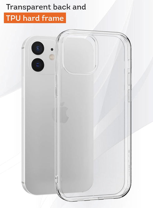 for iPhone 12/12 Pro Case, Shockproof Phone Case Cover, Anti-Yellowing Clear Back Compatible with iPhone 12/12 Pro 6.1 inch (Clear)...