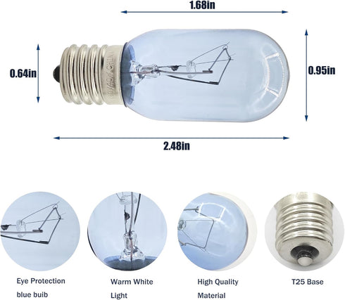 241552802 25w Refrigerator Bulb LED for Whirlpool Electrolux Kenmore Frigidaire Replacement...