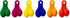 Wine Nutz - 6pcs Silicone Wine Glass Charms/Markers for Champagne Flutes Cocktails Martinis & More Rainbow Funny Gift Bachelorette Pride Party Bal...