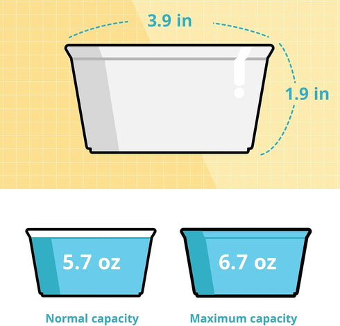 LIFVER 6 oz Porcelain Ramekins Bowls for Souffle, Creme Brulee, Classic Style Ramekins for Baking Oven Safe, Set of 6, Airy Blue...