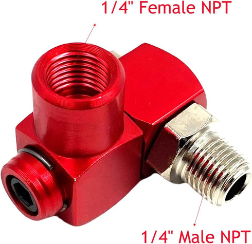 2Pcs Air Compressor Fittings,1/4 Inch NPT 360 Degree Swivel Air Hose Fittings for Pneumatic Tool...