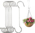 6 Pack Extra Large Heavy Duty Long Outdoor Plant Hanging S Hooks - for Baskets, Bird Feeders, Wind Chimes, Garden Ornaments,Pergola,Closet,Flower ...