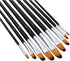 Artist Paint Brushes Set,9 Pcs Professional Filbert Brushes for Acrylic Oil Watercolor Gouache Painting Kits with Long Handle Nylon Hair Black...