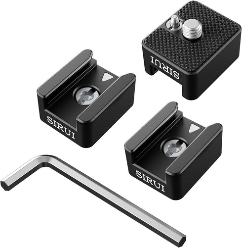 SIRUI 3 Pack Camera Cold Shoe Mount Adapter with 1/4"-20 Thread for Camera Cage, Flash, LED Light, Monitor and Microphone, AM-CSA-3...